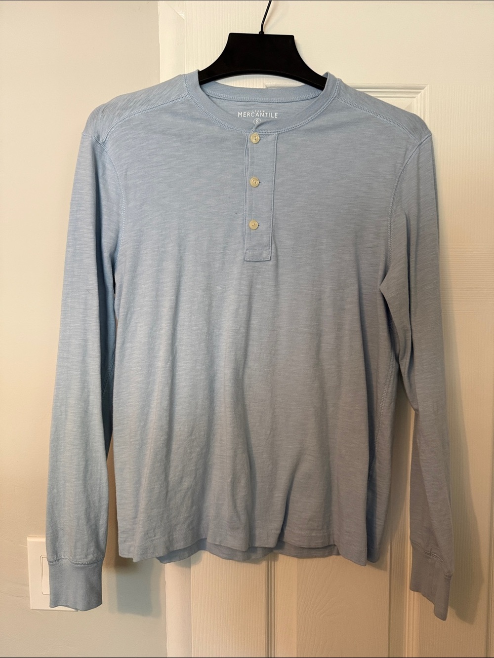 J. Crew Factory Light Blue Long-Sleeve Henley